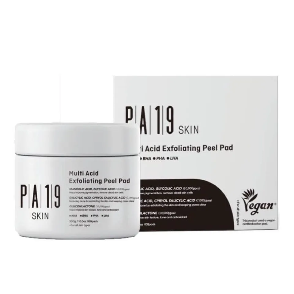 Toner tẩy tế bào chết PA19 Skin Multi Acid Exfoliating Peel Pad dạng miếng