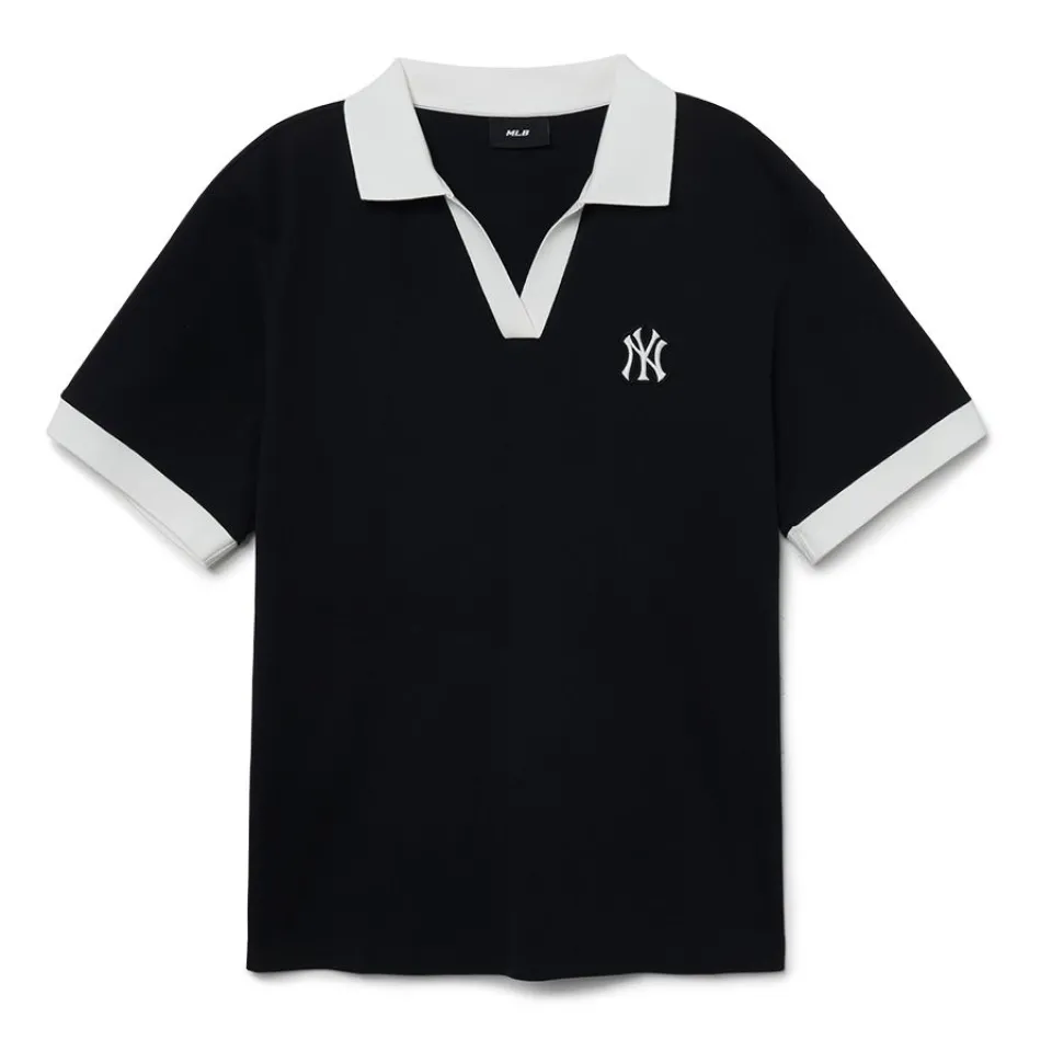 Áo polo MLB New York Yankees 3FPQB0233-50BKS màu đen, XS