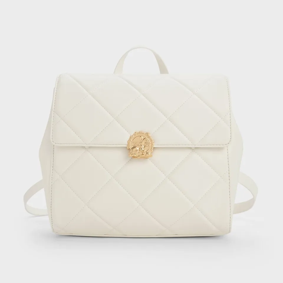 Balo Charles & Keith Judy Hopps Quilted Backpack CK2-60782145 Cream