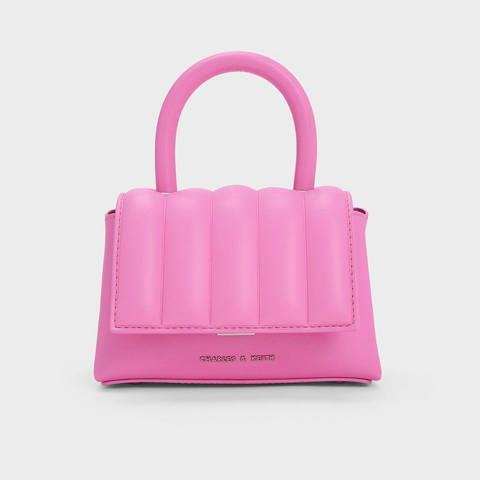 Túi xách Charles & Keith Padded Top Handle Bag CK2-50782116 Pink