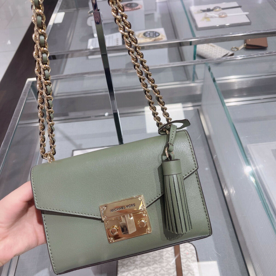 MICHAEL KORS Michael bag in grained leather  Green  Michael Kors  crossbody bags 32F7SGNM8L online on GIGLIOCOM