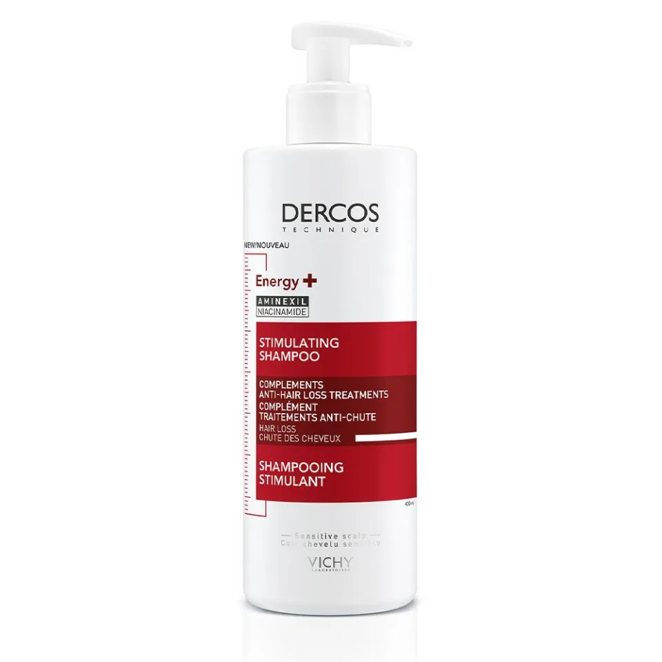Dầu gội hỗ trợ ngăn rụng tóc Vichy Dercos Energy+ Aminexil Niacinamide