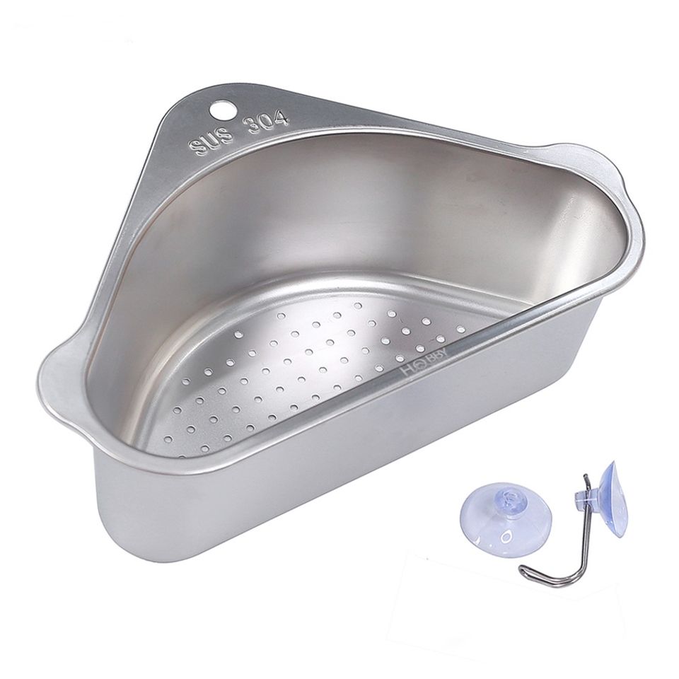 Rổ treo góc chậu rửa chén đa năng Inox 304 Hobby Home Decor KGC1