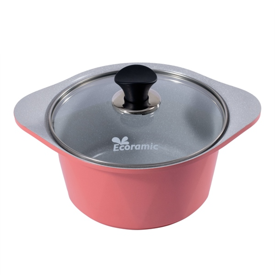 Nồi Vân Đá Ecoramic 5 Lớp Ceramic Đáy Từ Chống Dính, Kích Thước Tiện Lợi - Nấu Ăn Hằng Ngày, An Toàn Cho Sức Khỏe