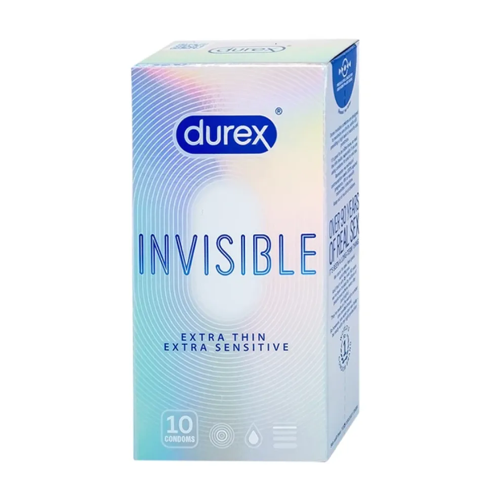 Bao cao su Durex Invisible Extra Thin Extra Sensitive siêu mỏng