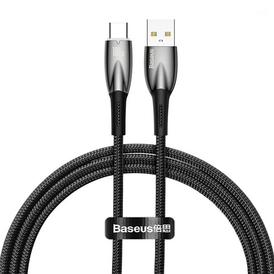 Cáp sạc nhanh Baseus Glimmer Series Fast Charging Data Cable USB to Type-C 100W, 1m
