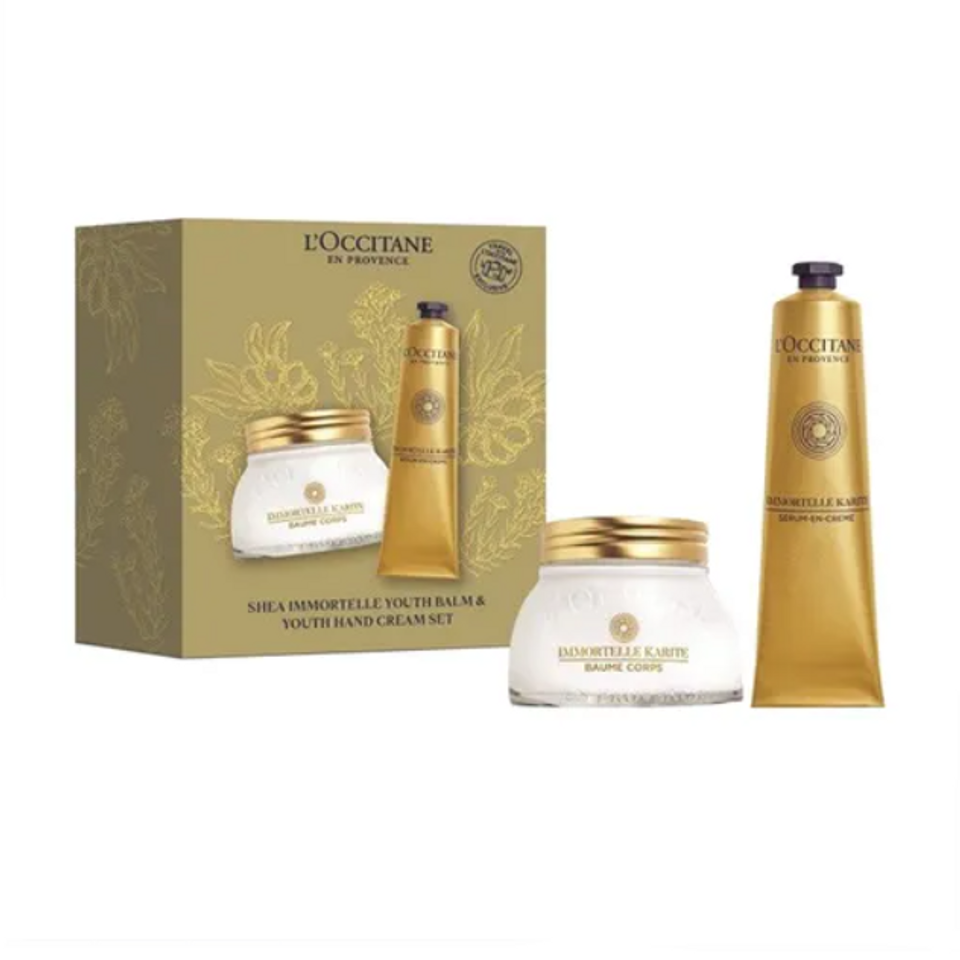 Bộ Dưỡng Da 2 Món L'Occitane Immortelle Shea Youth – Kem Dưỡng Body 200ml & Kem Dưỡng Tay 75ml, Chất lượng Tự Nhiên, Dưỡng Ẩm Tối Ưu