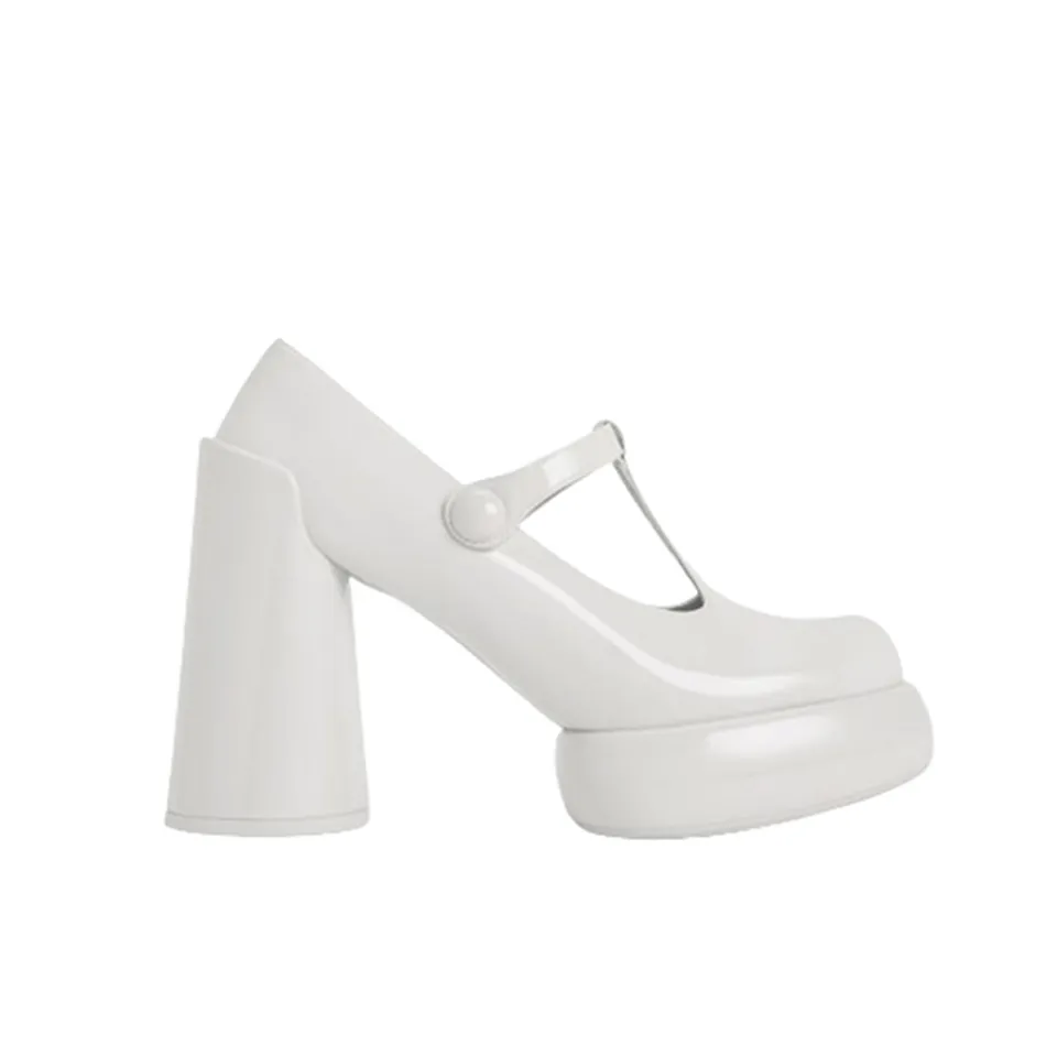 Giày cao gót Marry Jane Charles & Keith Darcy Patent T-Bar CK1-60361493 màu trắng, 34