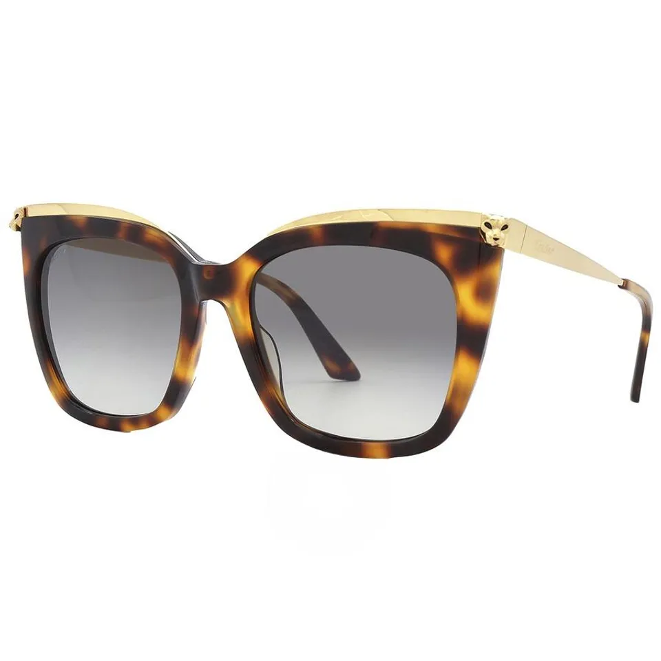 Kính mát nữ Cartier Grey Butterfly Ladies Sunglasses CT0030S 003 53