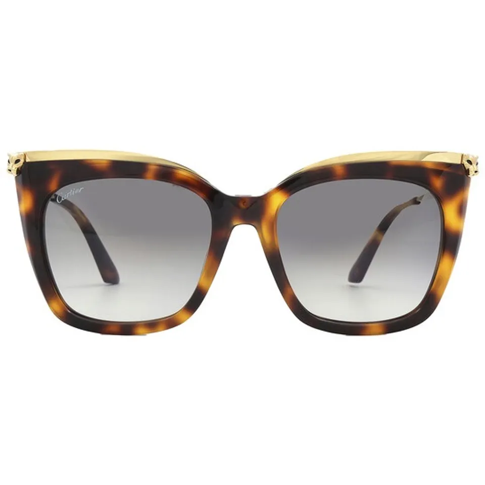 Kính mát nữ Cartier Grey Butterfly Ladies Sunglasses CT0030S 003 53