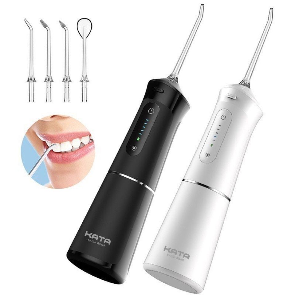 Máy tăm nước Kata G1 - Máy làm sạch răng miệng 5 chế độ, 4 đầu phun, công nghệ chống rò nước, bảo vệ nướu cho cả gia đình
