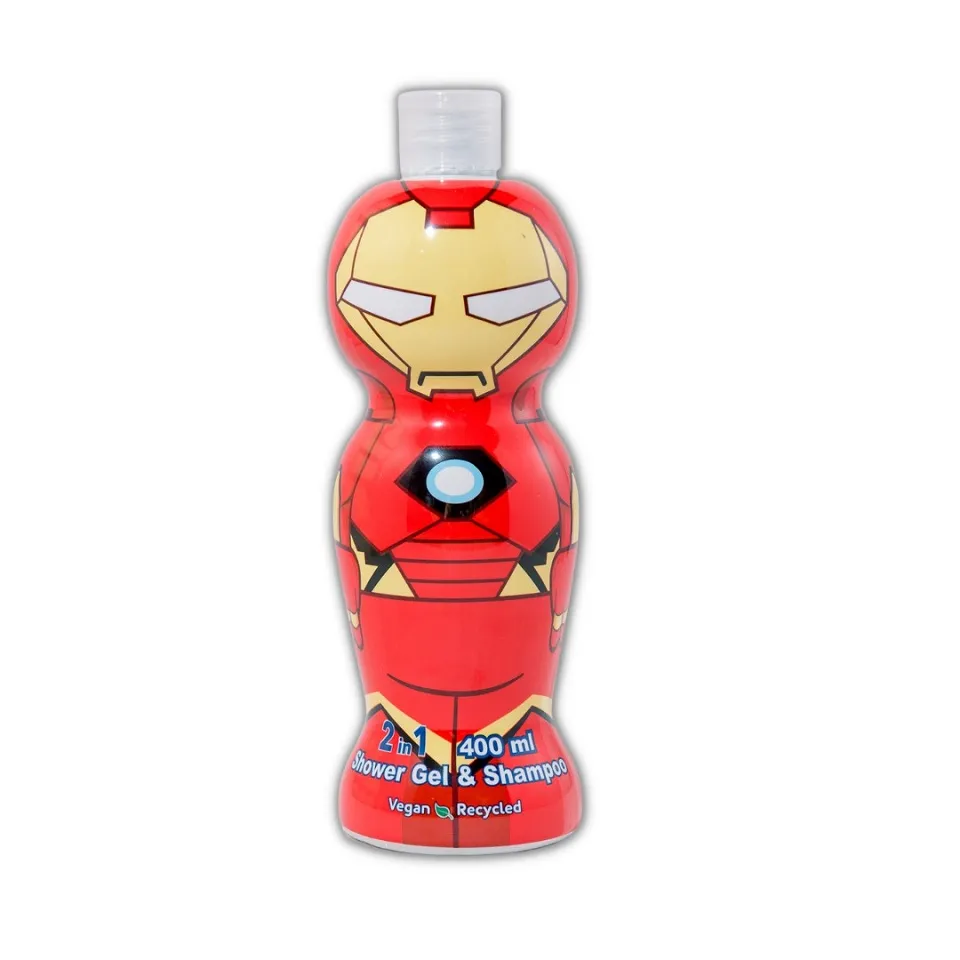 Sữa tắm gội cho bé 2in1 Vegan Air Val họa tiết hoạt hình, Iron Man
