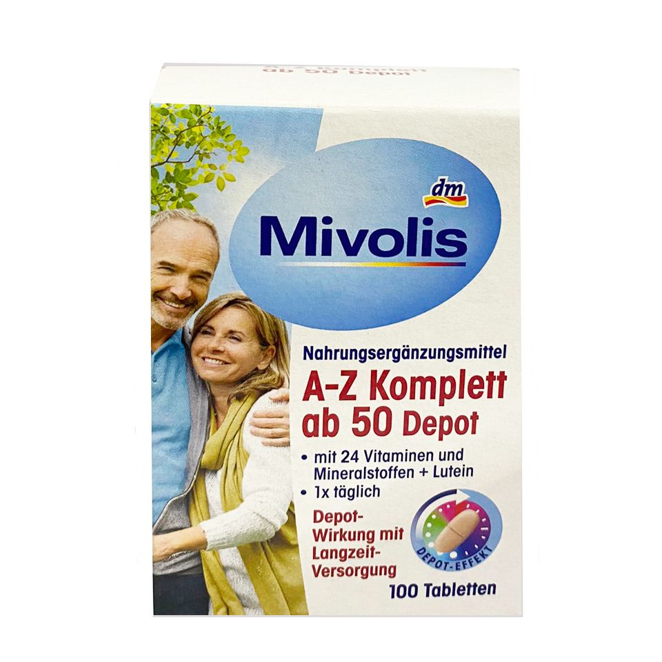Vitamin Tổng Hợp Mivolis A-Z Depot Ab Cho Người Trên 50 Tuổi - Hỗ Trợ Sức Khỏe, Tăng Cường Miễn Dịch, Hộp 100 Viên