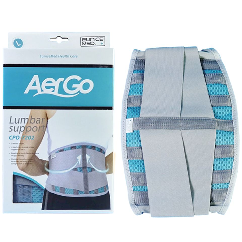 Đai Lưng Hỗ Trợ Cột Sống Eunice Med Aergo CPO-7202 - Giúp Giảm Đau Lưng, Thoải Mái Và Tùy Chỉnh Kích Thước S, M, L, XL