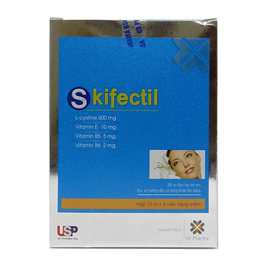 Viên Uống Làm Đẹp Da Skifectil - Hỗ Trợ Giảm Nhăn, Nám Sạm Da, Tăng Cường Sáng Da - Hộp 60 Viên Chất Lượng Mỹ