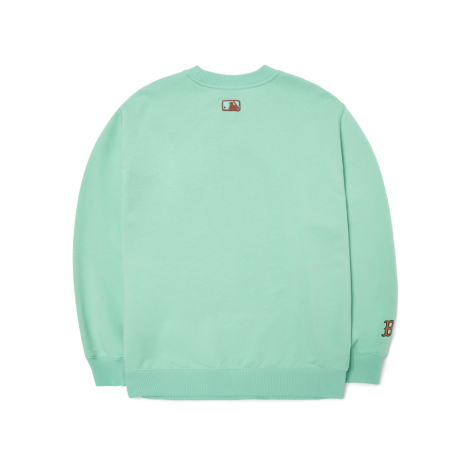 Áo sweater MLB Like Cartoon Boston Red Sox 3AMTL0224-43MTL màu xanh mint