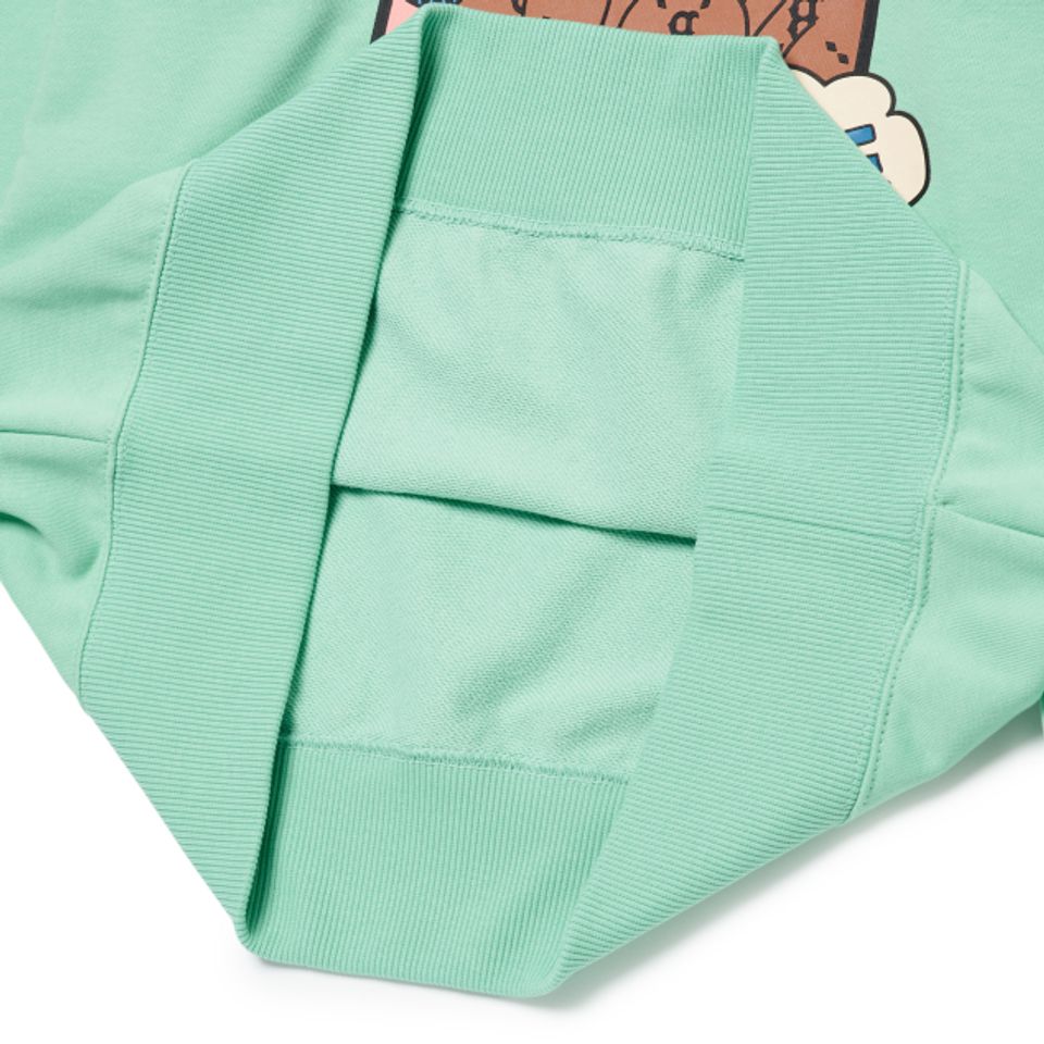 Áo sweater MLB Like Cartoon Boston Red Sox 3AMTL0224-43MTL màu xanh mint