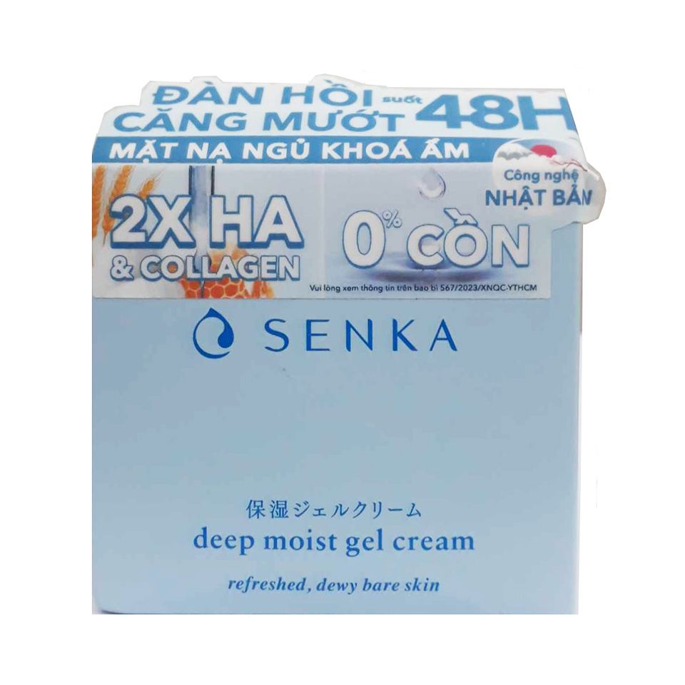 Mặt Nạ Ngủ Dưỡng Ẩm Chuyên Sâu Senka Deep Moist Gel Cream 50ml - Làm Trắng, Tái Tạo Da, Phù Hợp Với Mọi Loại Da