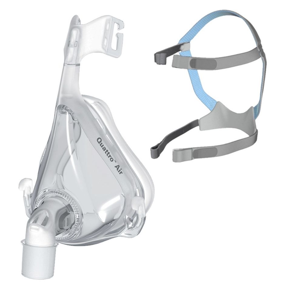 Mặt Nạ Thở Bilevel BiPAP CPAP ResMed Quattro Air - Hỗ Trợ Oxy Cho Người Hô Hấp Yếu, Thiết Kế Siêu Nhẹ, Tiện Lợi