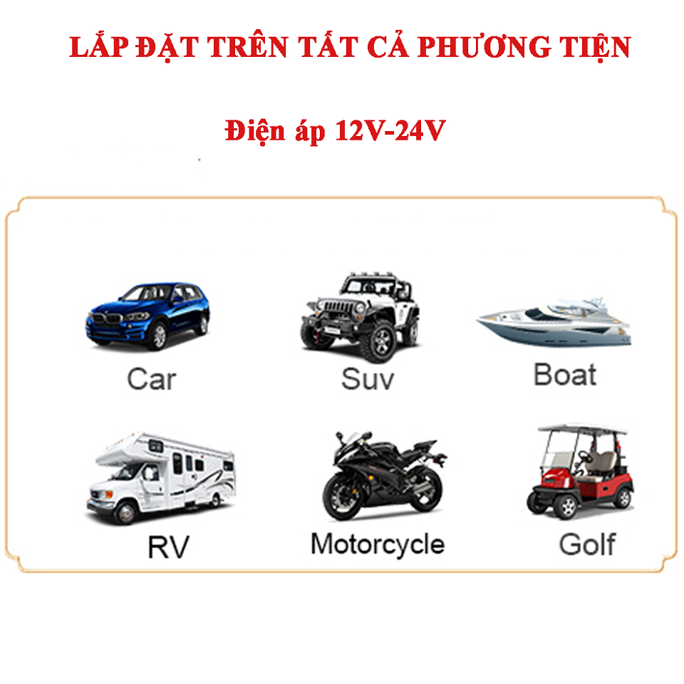 Ổ Cắm Sạc Nhanh 2 Cổng Type C & USB PD QC - Gắn Trên Xe Máy, Ô Tô, Tàu Thuyền - Thích Hợp Cho Android & iOS