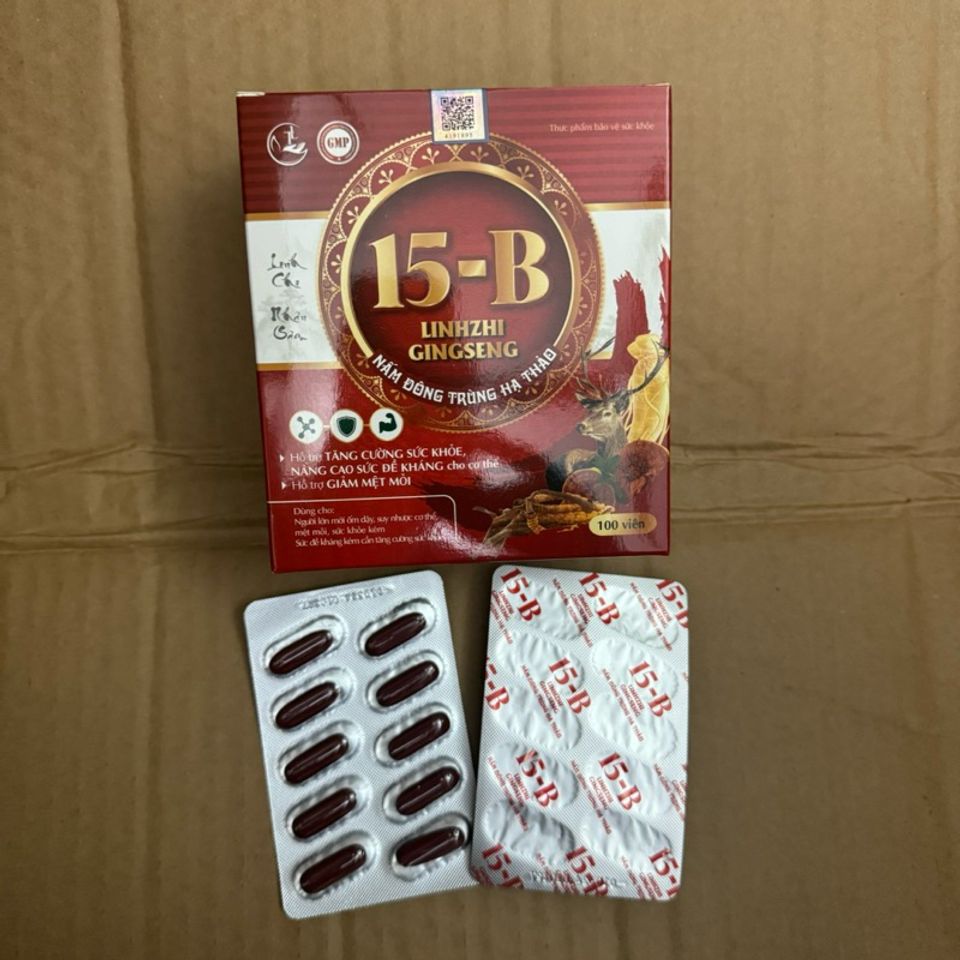 Viên Vitamin B15 Linhzhi Gingseng Nấm Đông Trùng Hạ Thảo Vinaphar - Hỗ Trợ Sức Khỏe, Phục Hồi Năng Lượng, 100 Viên