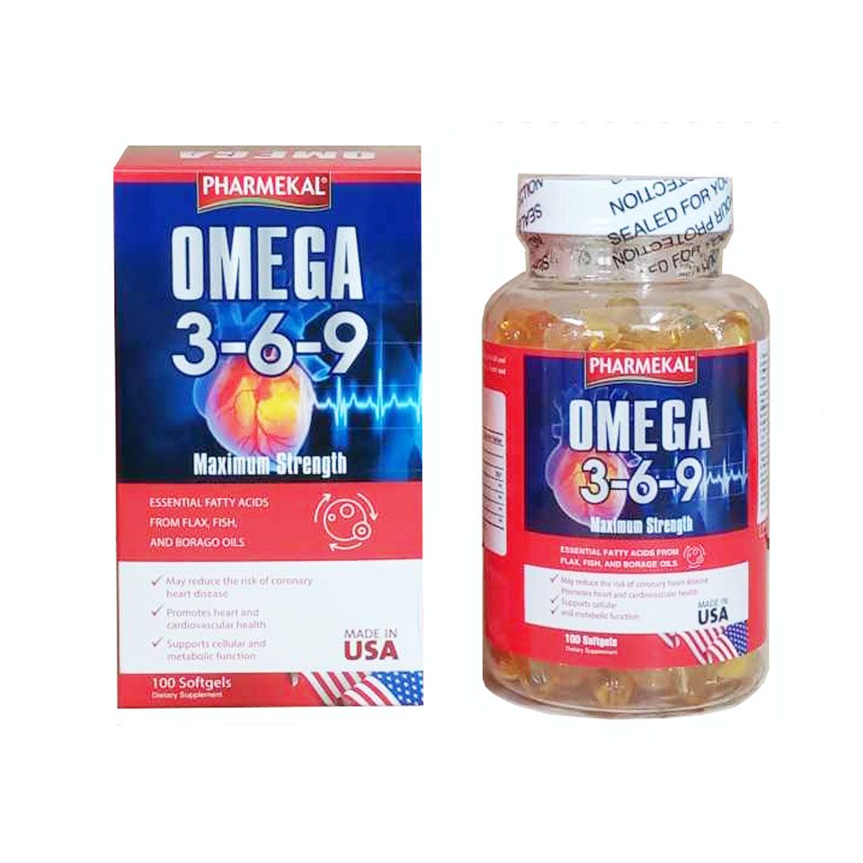 Viên Uống Dầu Cá Pharmekal Omega 3-6-9 - 100 Viên Hỗ Trợ Sức Khỏe Mắt & Não Bộ, Bổ Sung Omega Tốt Cho Cơ Thể