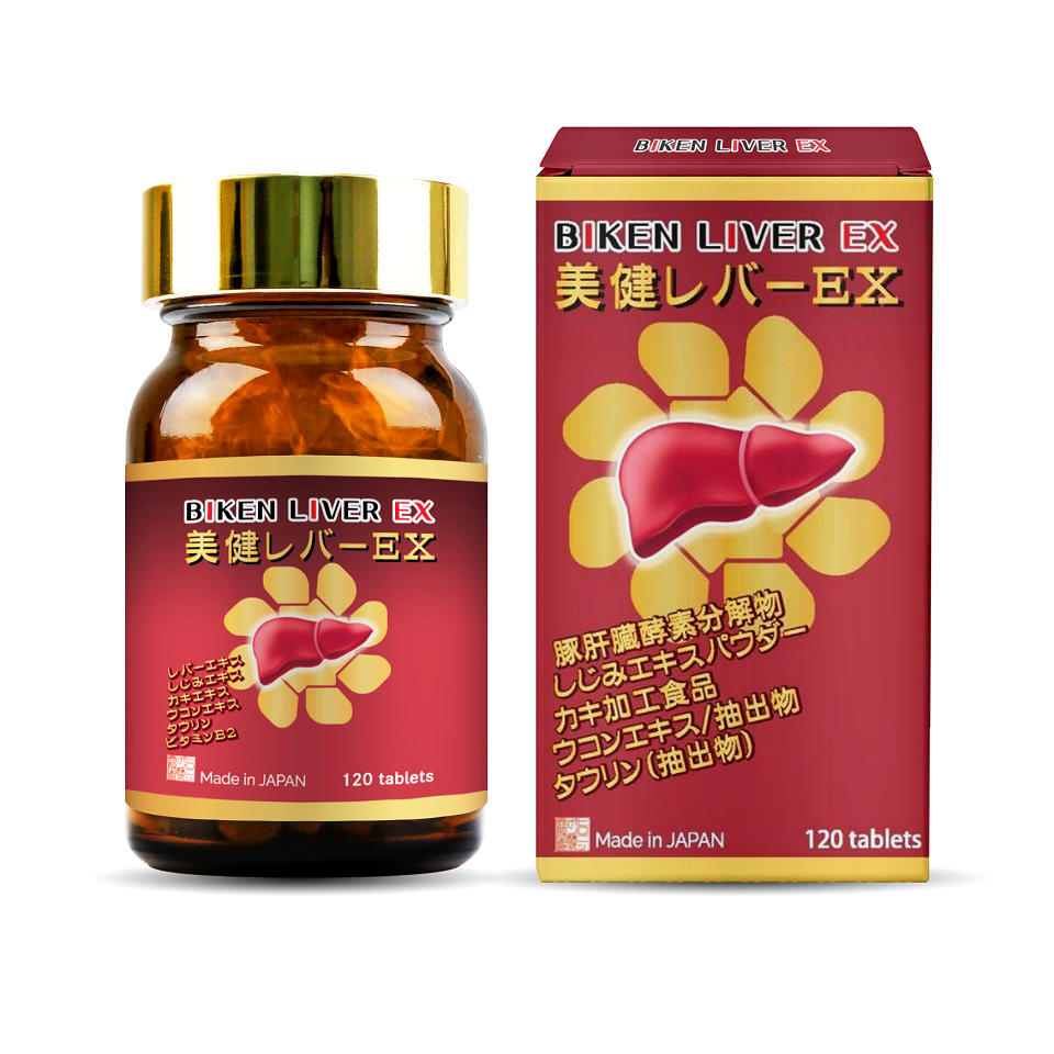 Viên uống hỗ trợ bổ gan Biken Liver EX Nhật Bản - Giải độc, phục hồi và tăng cường chức năng gan cho người trưởng thành, 120 viên