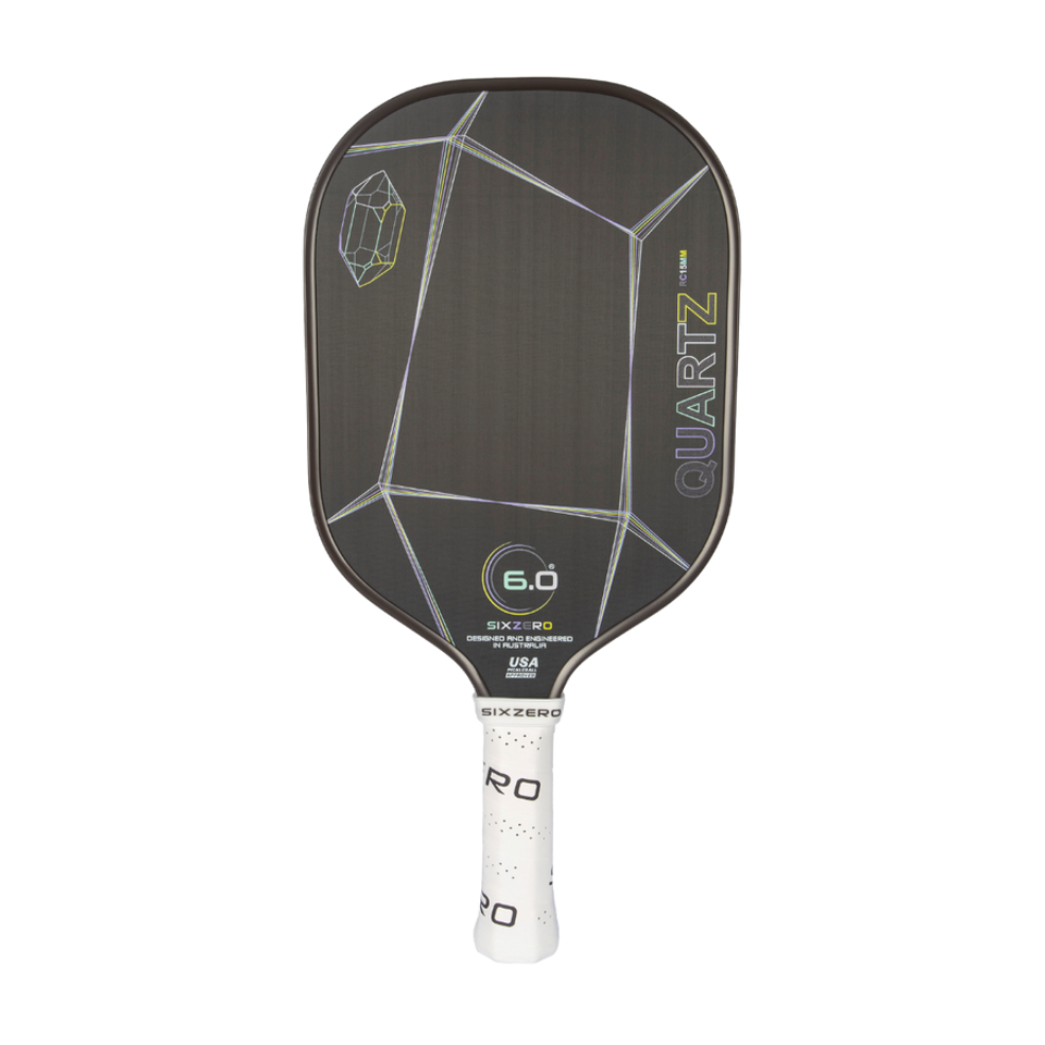 Vợt Pickleball Six Zero Quartz - Bề mặt Carbon T300, Thiết kế Hiện đại, Kiểm Soát Tối Ưu cho Người Chơi Thể Thao