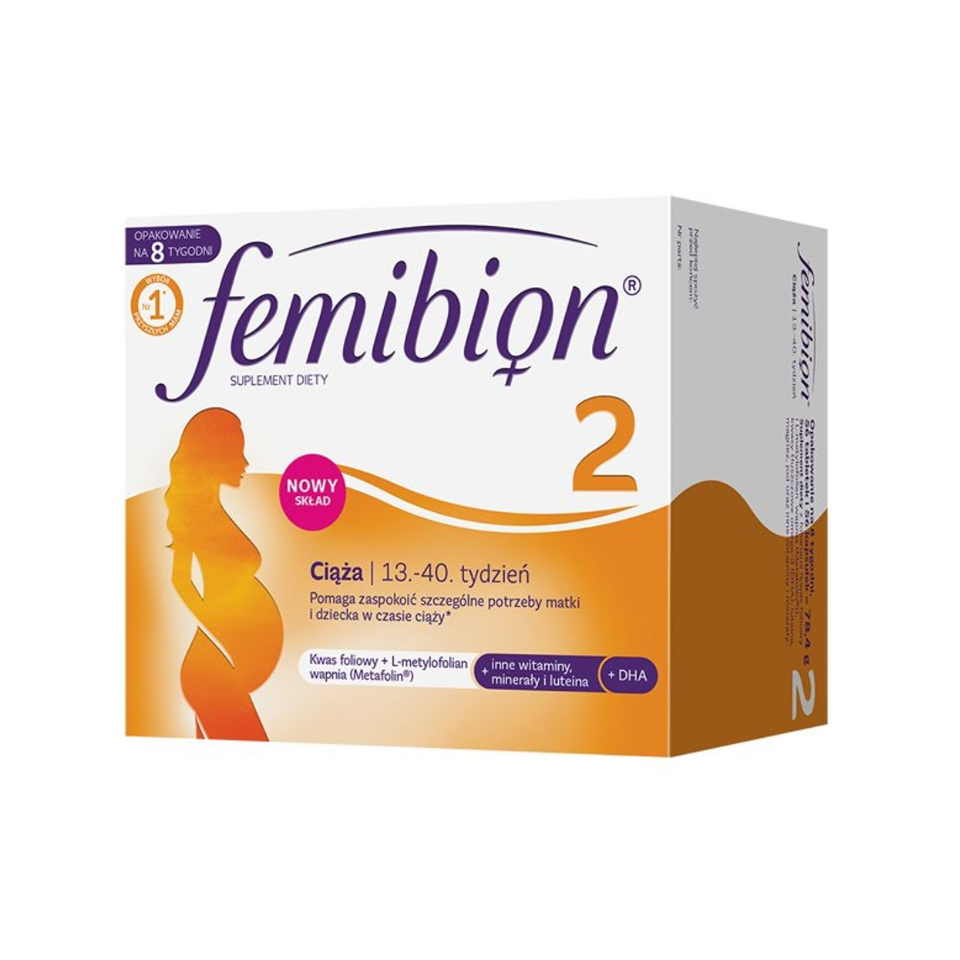 Vitamin Tổng Hợp Cho Bà Bầu Femibion Số 2 - Hộp 8 Tuần 112 Viên - Hỗ Trợ Phát Triển Thai Nhi Khỏe Mạnh