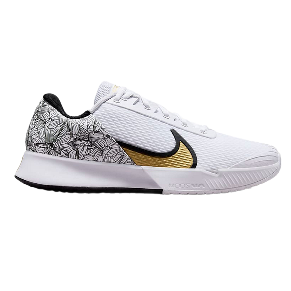 Giày Pickleball Nam Nike Air Zoom Vapor Pro 2 FZ8227-100 - Giày Tennis Đệm Zoom Air Thoáng Khí Màu Trắng Đen Vàng