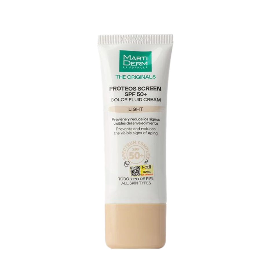 Kem Chống Nắng Nâng Tông MartiDerm Proteos Screen SPF50+ - Kem Lỏng Mịn Mang Lại Làn Da Rạng Rỡ, Bảo Vệ Da Toàn Diện