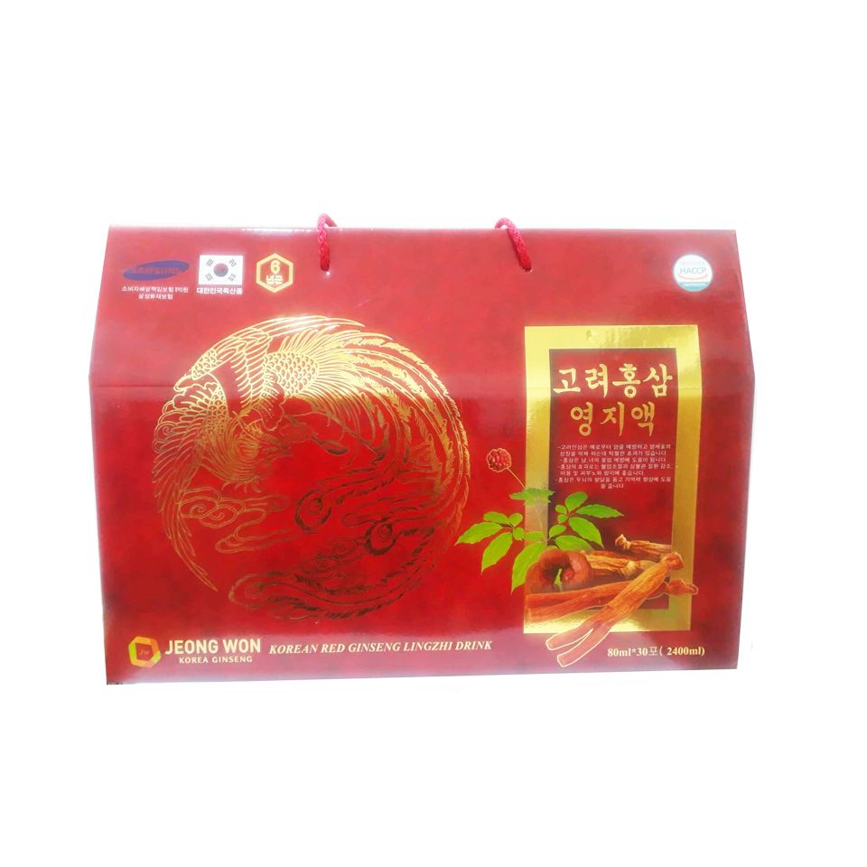 Nước Hồng Sâm Linh Chi Jeong Won Chính Hãng - Hộp 30 Gói 70ml - Tăng Cường Sức Khỏe, Giảm Căng Thẳng, Làm Đẹp Da, Hỗ Trợ Giấc Ngủ