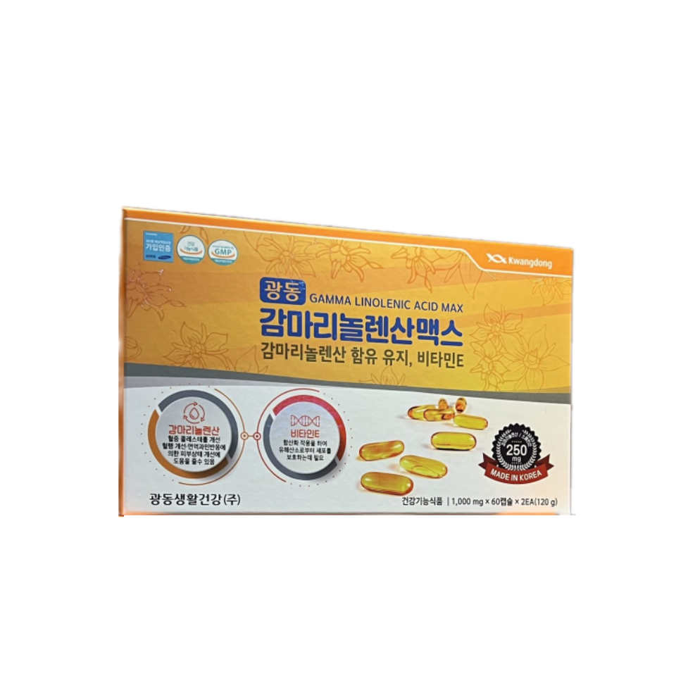 Tinh Dầu Hoa Anh Thảo Kwangdong Hàn Quốc - Hỗ Trợ Nội Tiết Tố Nữ, 120 Viên, Giàu Gamma Linolenic Acid Max