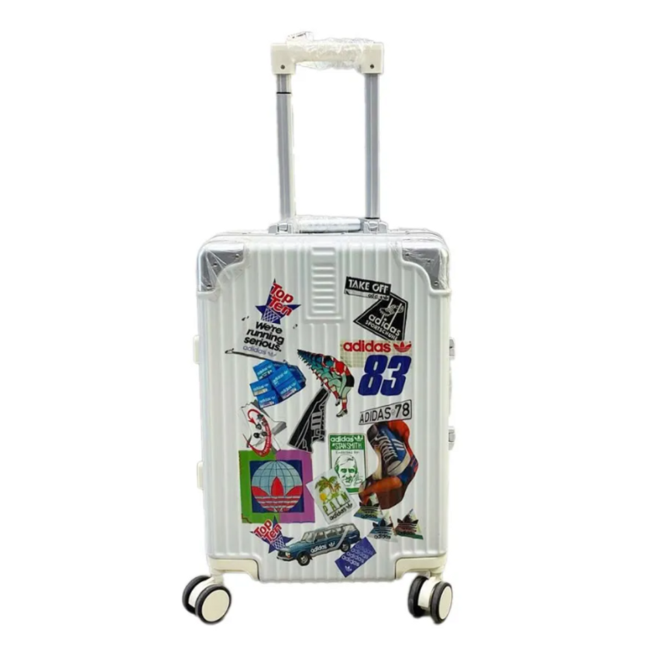 Vali Kéo Adidas Sticker 83 SS Du Lịch - Nhựa Cao Cấp, Thiết Kế Sang Trọng, Dễ Dàng Di Chuyển 360 Độ