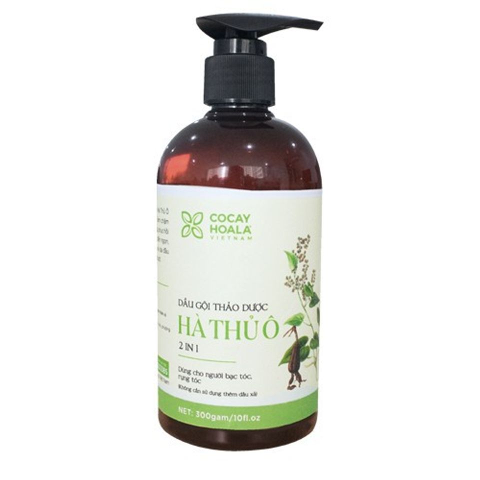 Dầu Gội Hà Thủ Ô 2in1 Cocayhoala 300g - Giảm Rụng Tóc, Kích Thích Mọc Tóc Đen, Chăm Sóc Tóc Hư Tổn, Dưỡng Ẩm Từ Thiên Nhiên