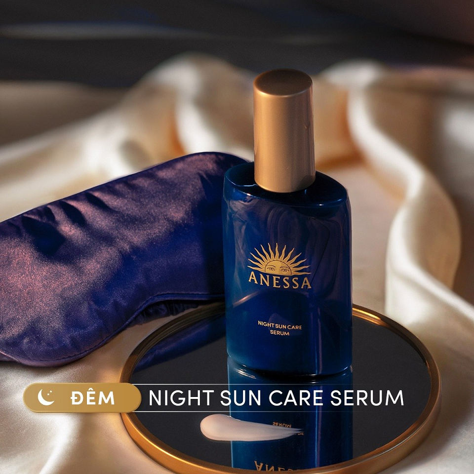 Serum Anessa Night Sun Care 180ml - Dưỡng ẩm, Phục hồi da sau nắng, Mờ đốm sạm, Chăm sóc da hiệu quả, Mùi hương lavender thư giãn