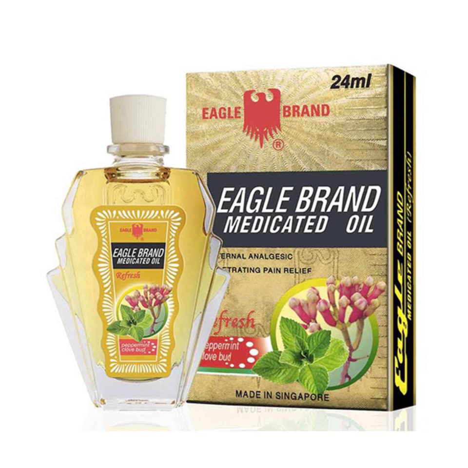 Dầu Gió Vàng Mỹ Eagle Brand 24ml - Giảm Đau, Chống Cảm Lạnh, Tinh Dầu Đinh Hương, Hỗ Trợ Xoa Bóp Thoải Mái