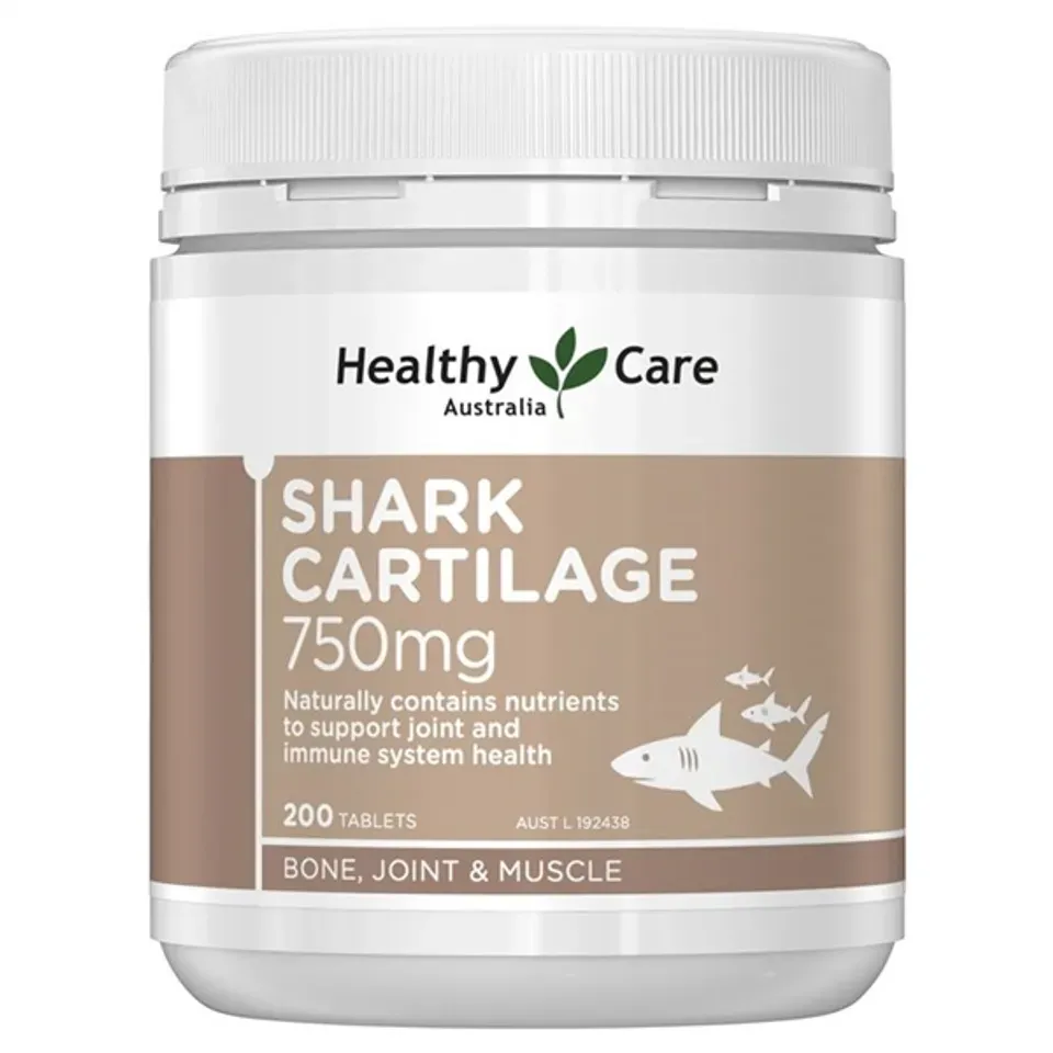 Sụn Vi Cá Hỗ Trợ Xương Khớp Shark Cartilage 750mg 200 viên