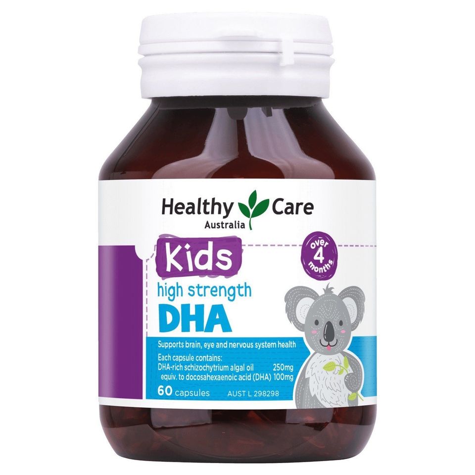 Viên Uống DHA Healthy Care Cho Trẻ Em 60 Viên - Bổ Sung Phát Triển Não Bộ & Thị Giác, Từ Úc, Dễ Uống