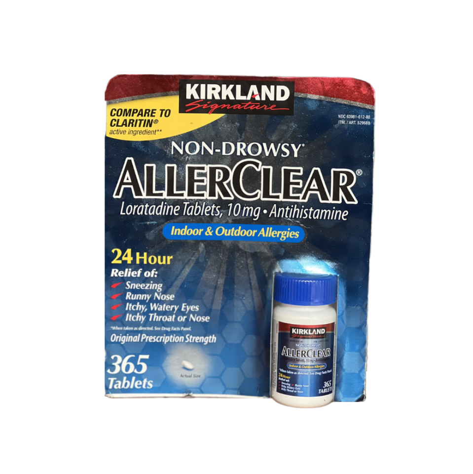 Viên Uống Hỗ Trợ Sức Khỏe Kirkland Aller Clear 365 Viên - Giảm Dị Ứng, Hắt Hơi, Ngứa Họng Cho Người Lớn & Trẻ Em Trên 6 Tuổi