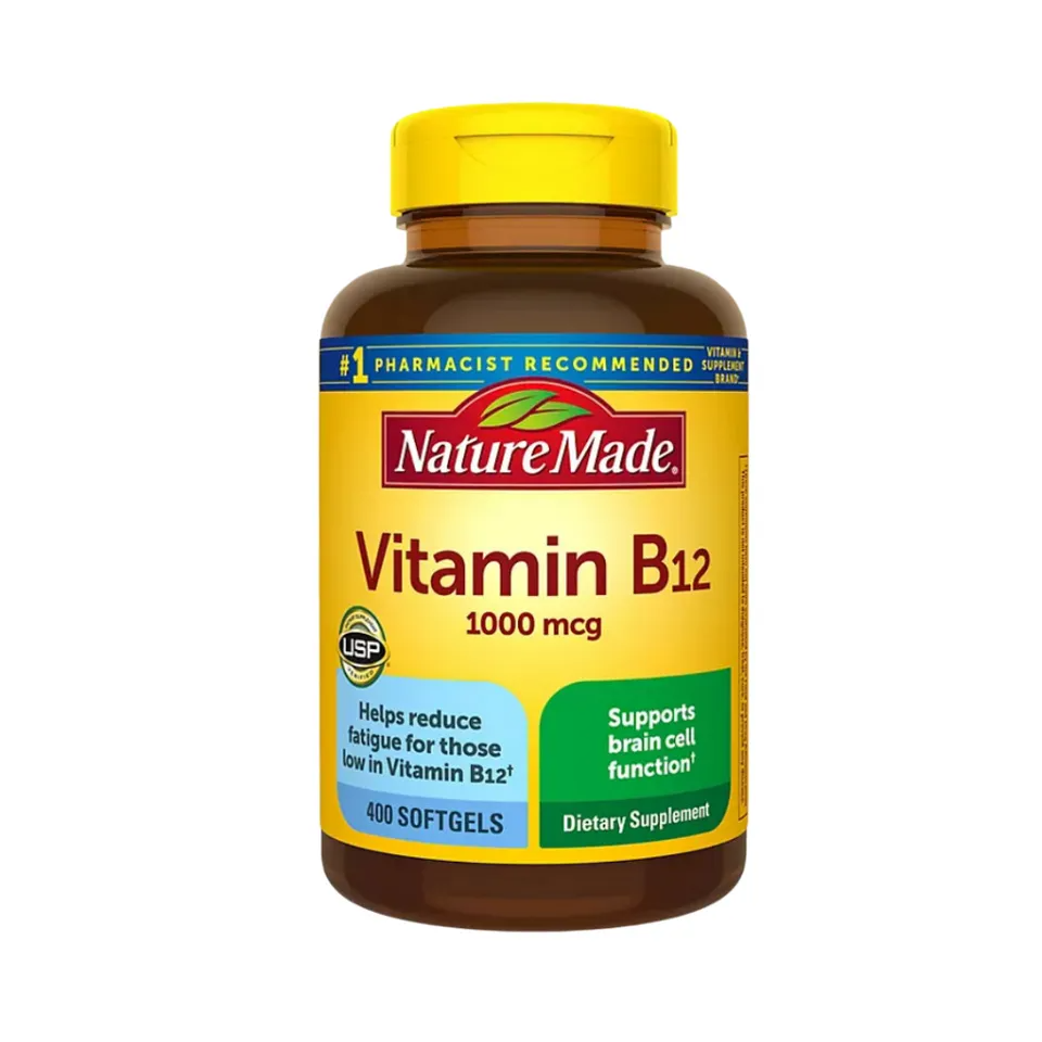 Viên Uống Bổ Sung Vitamin B12 Nature Made 1000 mcg - Hỗ Trợ Năng Lượng, Tốt Cho Người Ăn Chay và Người Cao Tuổi - 400 Viên