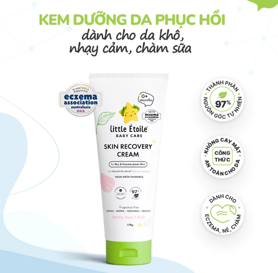 Kem Dưỡng Da Chàm Sữa Little Étoile - Kem Phục Hồi Da Cho Bé Sơ Sinh, An Toàn, Lành Tính, Không Dị Ứng, 170g