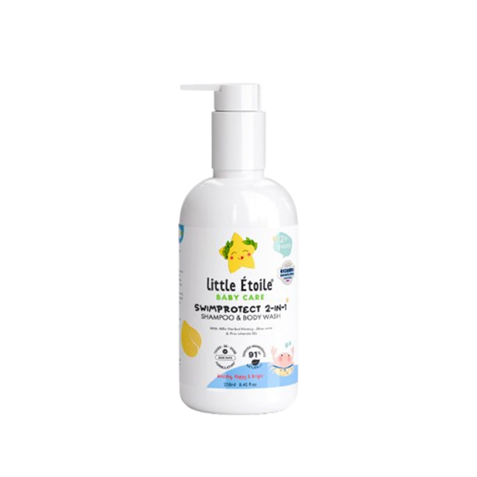 Sữa Tắm Gội 2in1 Little Étoile Swimprotect cho Bé Từ 2 Tuổi - Bảo Vệ Da Tóc, Hương Đào Chanh Dịu Nhẹ, 250ml