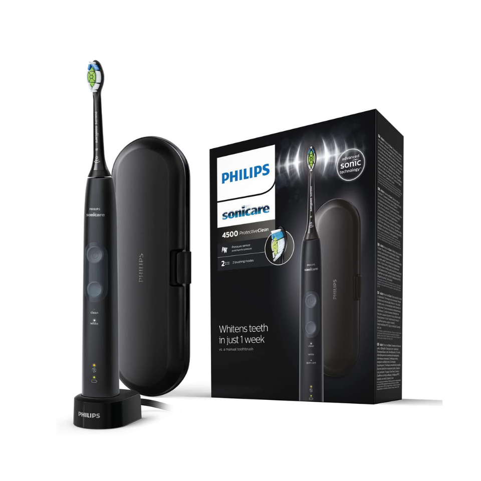 Bàn Chải Đánh Răng Điện Philips Sonicare 4500 HX6830/53 - Công Nghệ Sóng Âm, Sạch Sâu, Hộp Đựng Du Lịch, Màu Đen