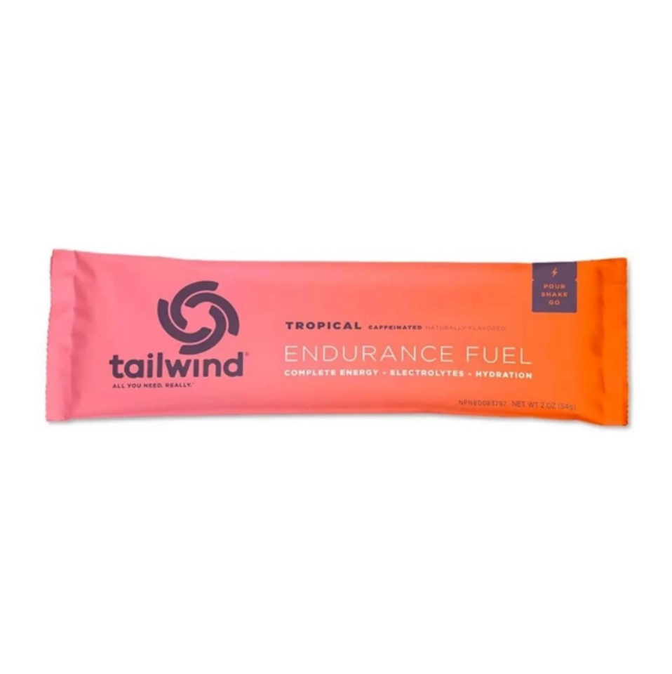 Bột Uống Năng Lượng Tailwind Tropical Buzz Cafeinated - 2 Phần, Bổ Sung Năng Lượng, Chất Điện Giải, Không Gluten, Thích Hợp Cho Người Ăn Chay