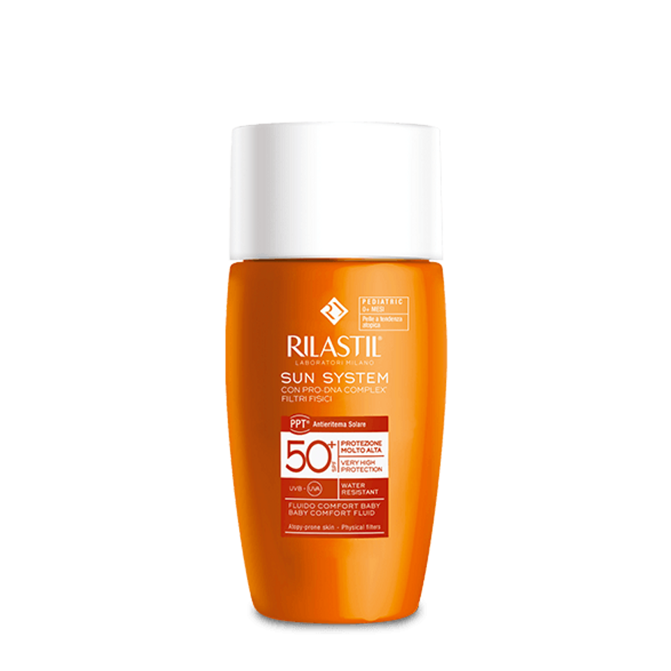 Kem Chống Nắng Cho Bé Rilastil Sun System Pediatric SPF50+ - Dưỡng Da Nhạy Cảm, Chống UV Lý Tưởng Cho Trẻ Sơ Sinh 500ml