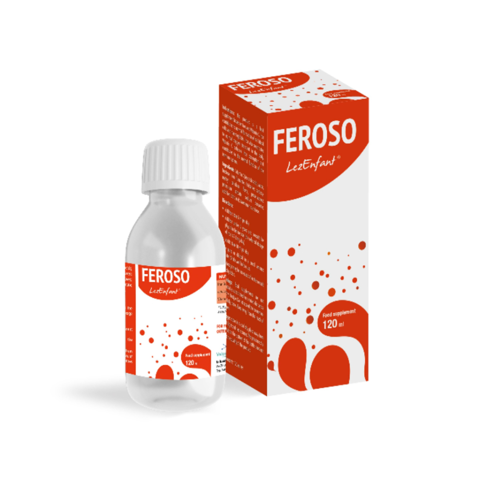 Siro Feroso LezEnfant Bổ Sung Sắt và Vitamin C - Hỗ Trợ Tăng Cường Hấp Thụ Sắt, Giúp Cải Thiện Sức Khỏe, Chai 120ml