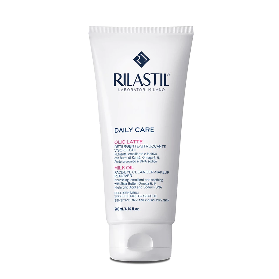 Sữa Rửa Mặt Rilastil Daily Care Milk Oil 200ml - Sản Phẩm Dành Cho Da Nhạy Cảm, Giúp Làm Sạch và Dưỡng Ẩm Tự Nhiên