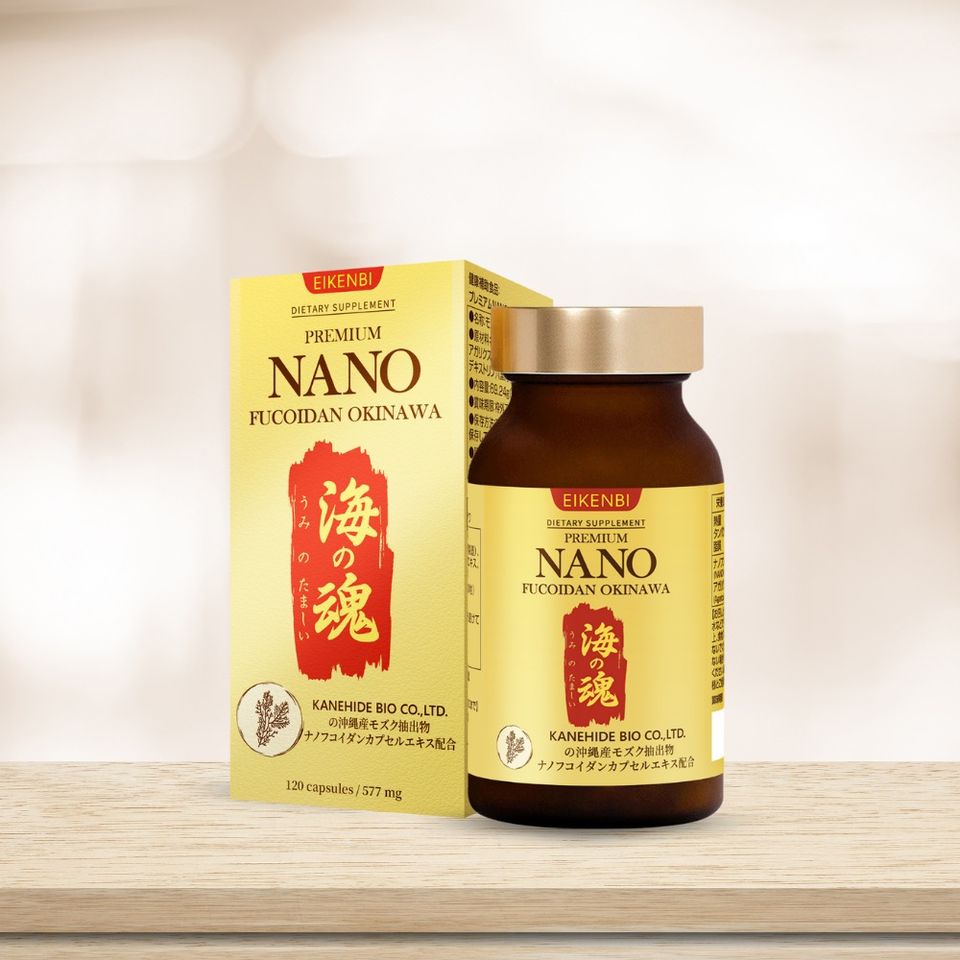 Viên uống Nano Fucoidan Okinawa Eikenbi - Tảo Nâu Bổ Sung Sức Khỏe, Tăng Cường Miễn Dịch, Hỗ Trợ Phục Hồi Sau Can Thiệp Y Tế