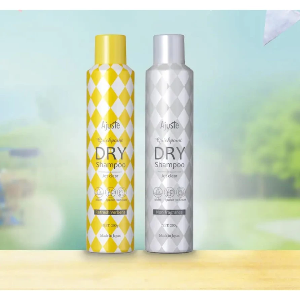 Dầu Gội Khô Ajuste Dry Shampoo 200g - Hấp Thụ Dầu Thừa, Sạch Thoáng, Bồng Bềnh Tóc Không Cần Nước, Giải Pháp Nhanh Chóng Cho Ngày Bận Rộn